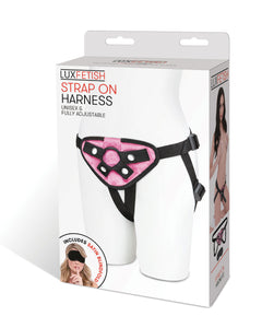 Pink Velvet Strap-On Harness