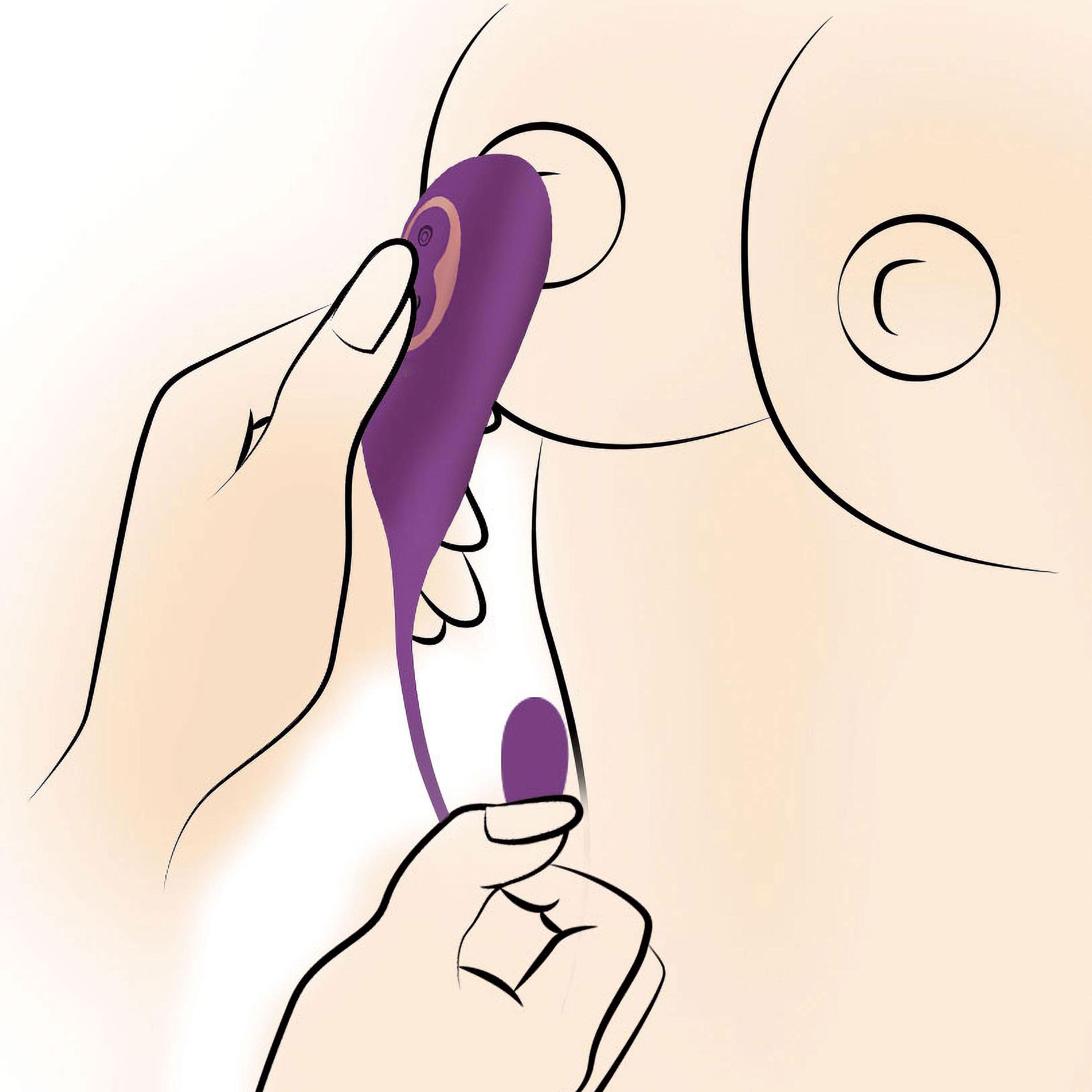Slim Pulse 7X Pulsing Clit Stimulator And  Vibrating Egg - Purple
