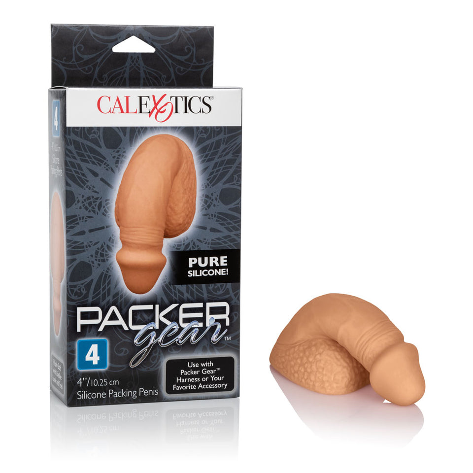 Packer Gear 4In Silicone Penis Tan