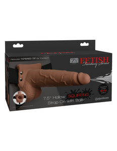 Ff 7.5In Hollow Squirtstrap-On Balls Tan