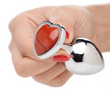 (D) Booty Sparks Gemstones Me Heart Anal Plug Red Jasper