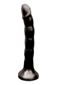 Skinny Me Dildo W/Harness  7In Bk
