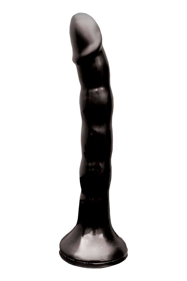 Skinny Me Dildo W/Harness  7In Bk