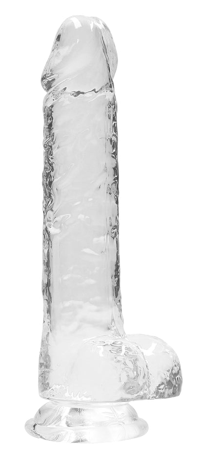 Realrock Jelly Dildo With Balls 8&quot; Clear