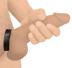 Xr Play Hard. Strict Leather Cock Ring Black Leather Closure Penis Ring For Men Or Couples, Harder Longer Erection Enhancer, Adjustable Cock Ring, Stay Hard Male Enhancement - Black (Ag846)