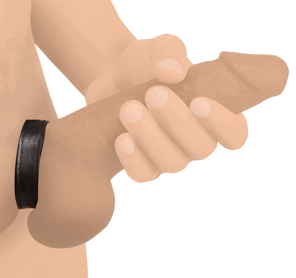 Xr Play Hard. Strict Leather Cock Ring Black Leather Closure Penis Ring For Men Or Couples, Harder Longer Erection Enhancer, Adjustable Cock Ring, Stay Hard Male Enhancement - Black (Ag846)