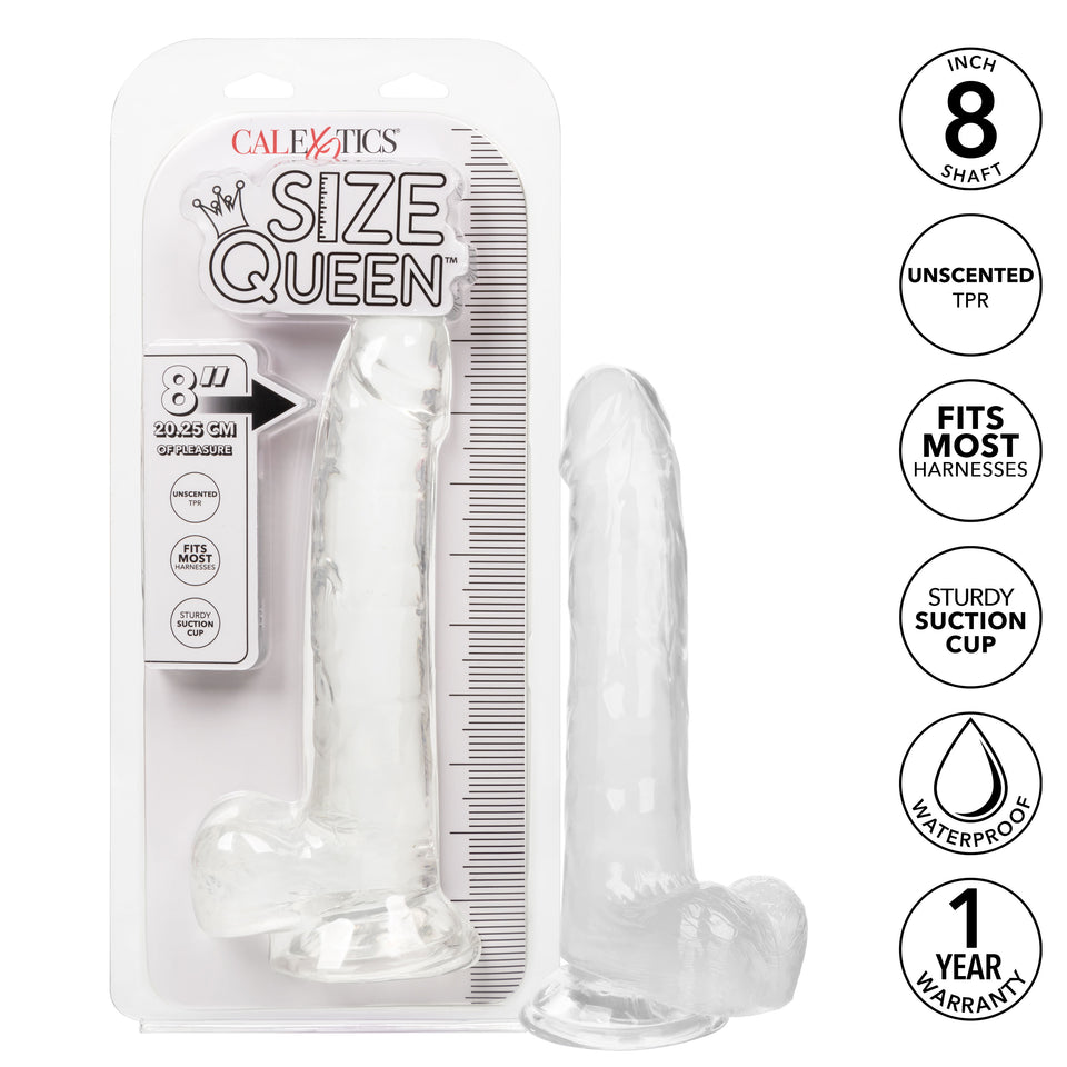 Size Queen 8 Inch20.25 Cm - Clear