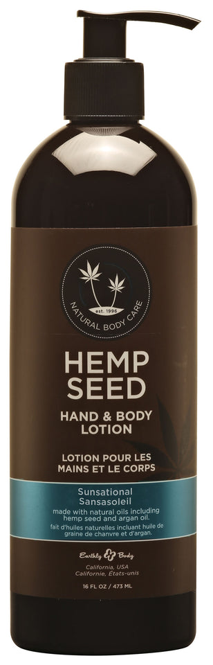 Hemp Seed Hand and Body Lotion  16 Fl Oz  Sunsational