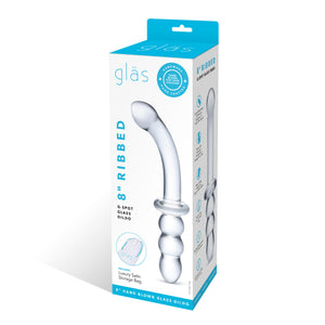 Glas 8 Ribbed G Spot Glass Dildo &quot;
