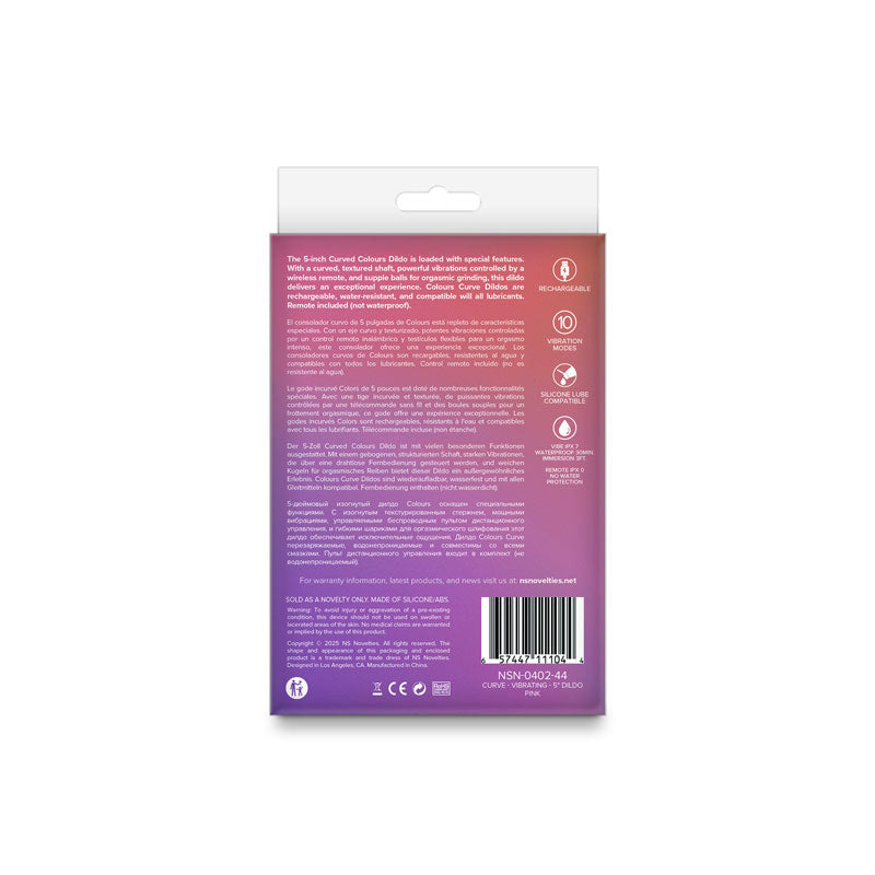 Colours Curve Vibrating 5 Dildo - Pink