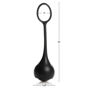 Master Series Cock Dangler Silicone Penis Strap With Weights, Black
