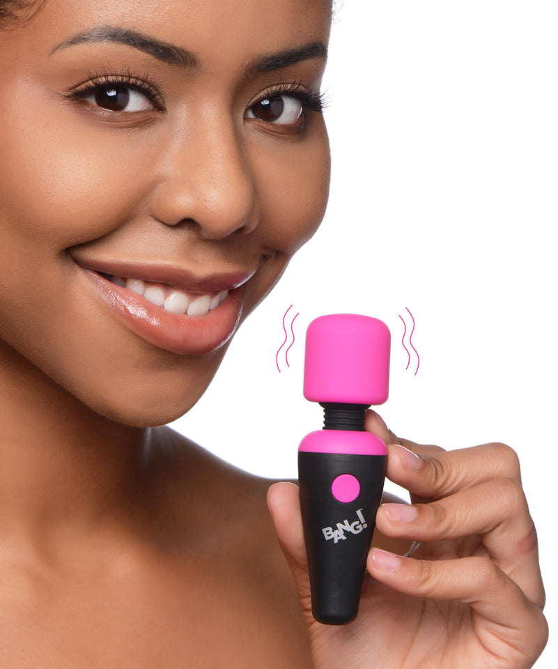 Bang - 10X Vibrating Mini Silicone Wand - Pink
