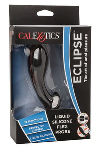Calexotics Eclipse Liquid Silicone Flex Probe - Premium Rechargeable Silicone Anal Vibrator Adult Sex Toy - Black