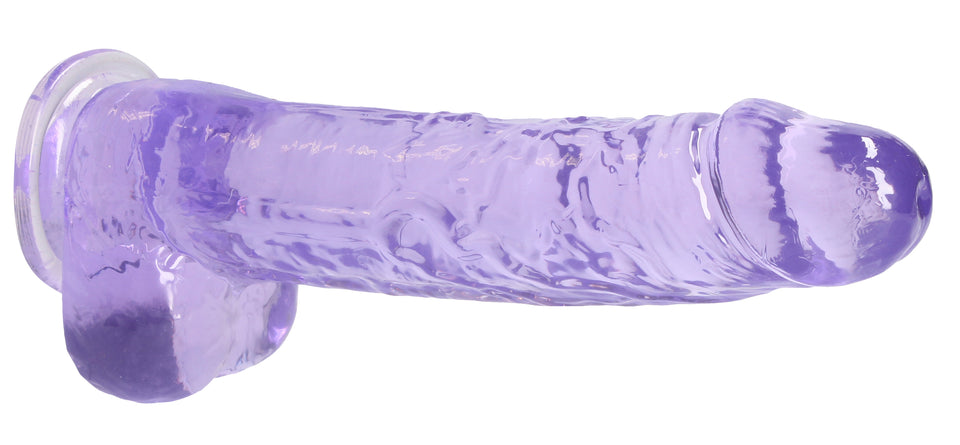 Realrock Jelly Dildo With Balls 9&quot; Purpl