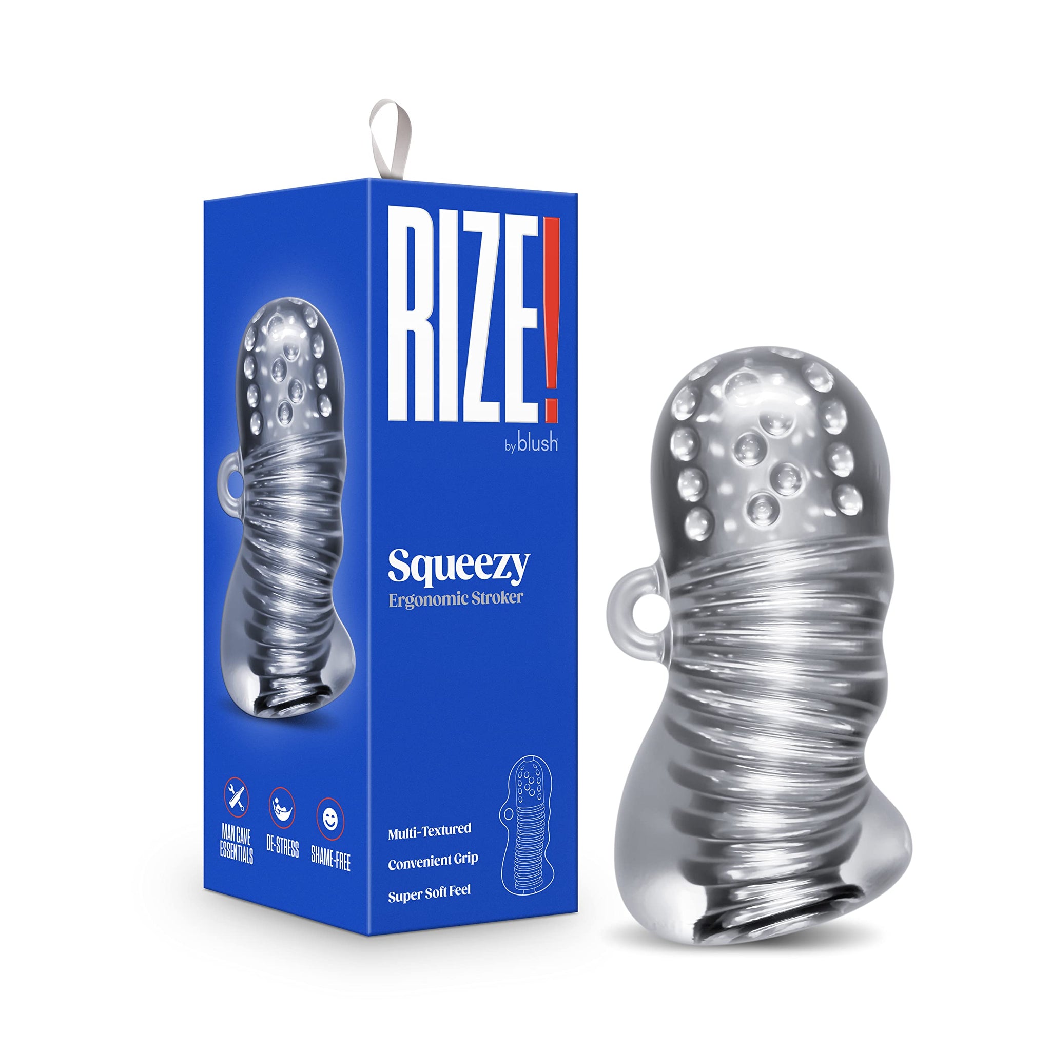 Blush Rize: Squeezy- 4.5 Inch Male Masturbator - Textured Pleasure Cha –  Personalcrave