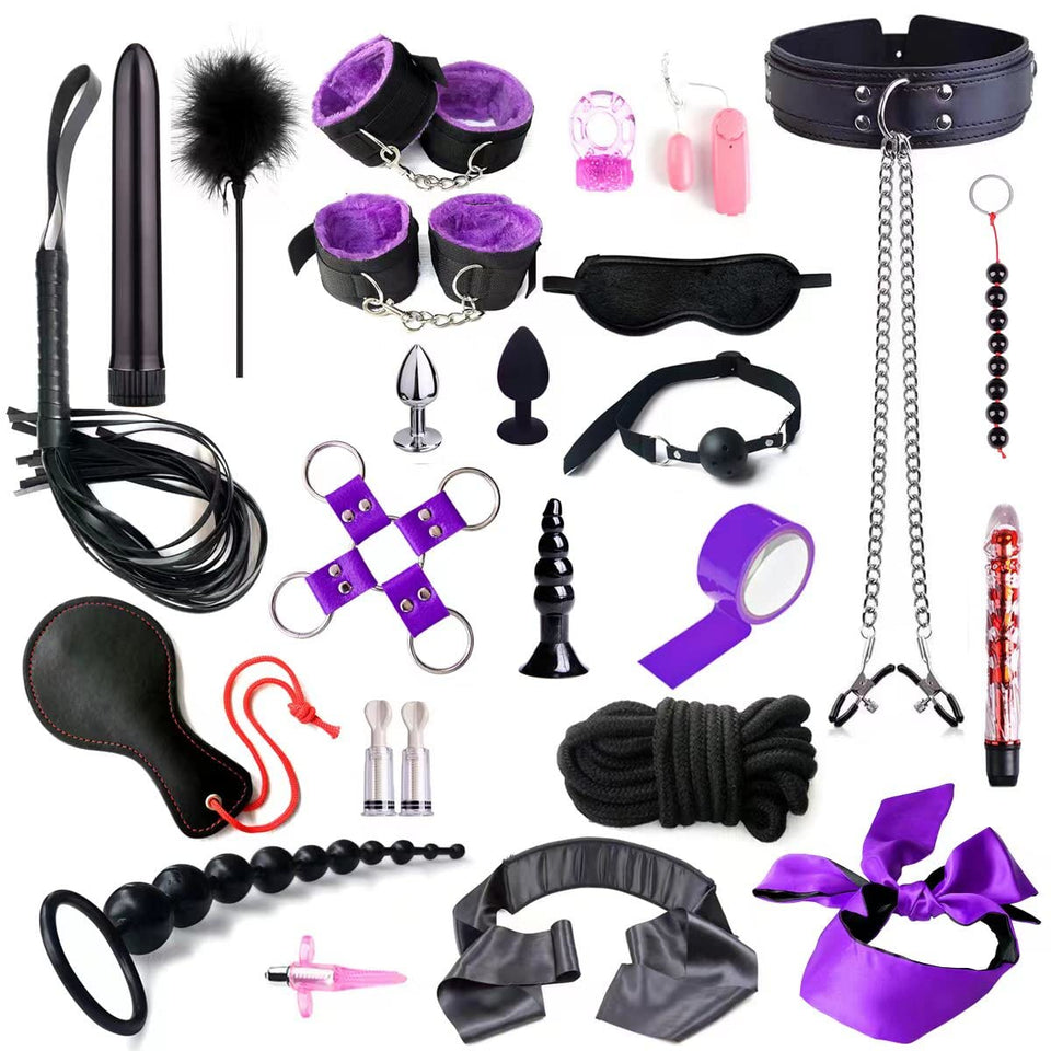 Leqc Bdsm Restraints Sex Toys 25Pc Bondage Restraints Set Fetish Bed R –  Personalcrave